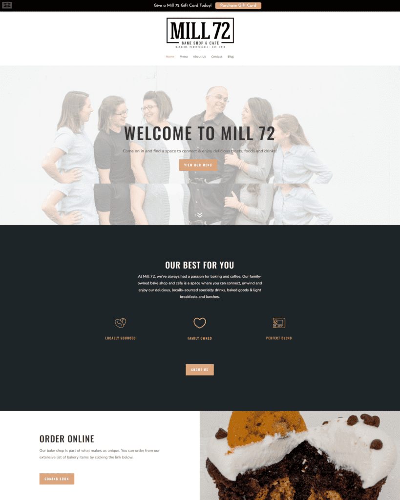 Mill 72 Website Design